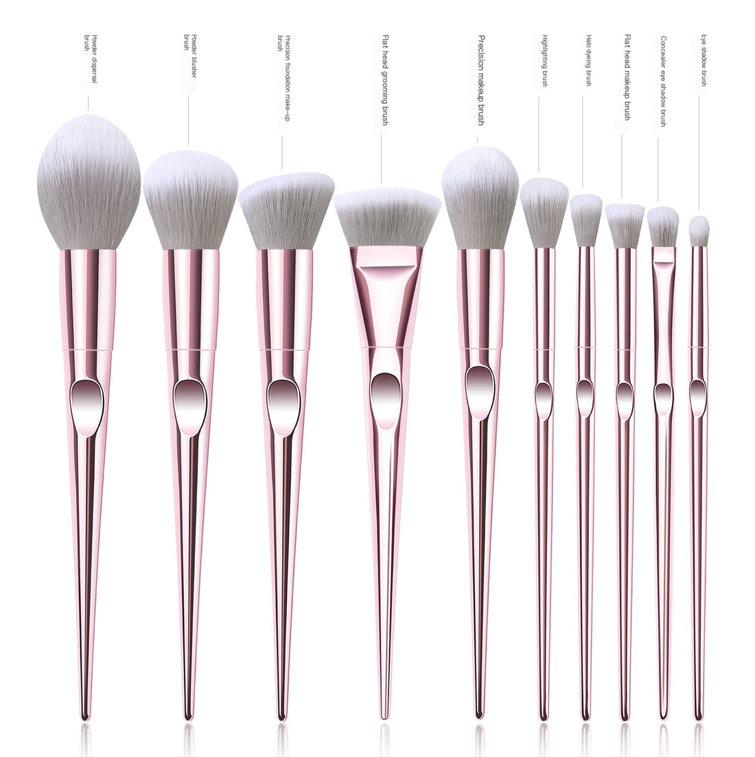 Pinceaux Rose Élixir™ – Kit 10 Pièces en Finition Or Rose
