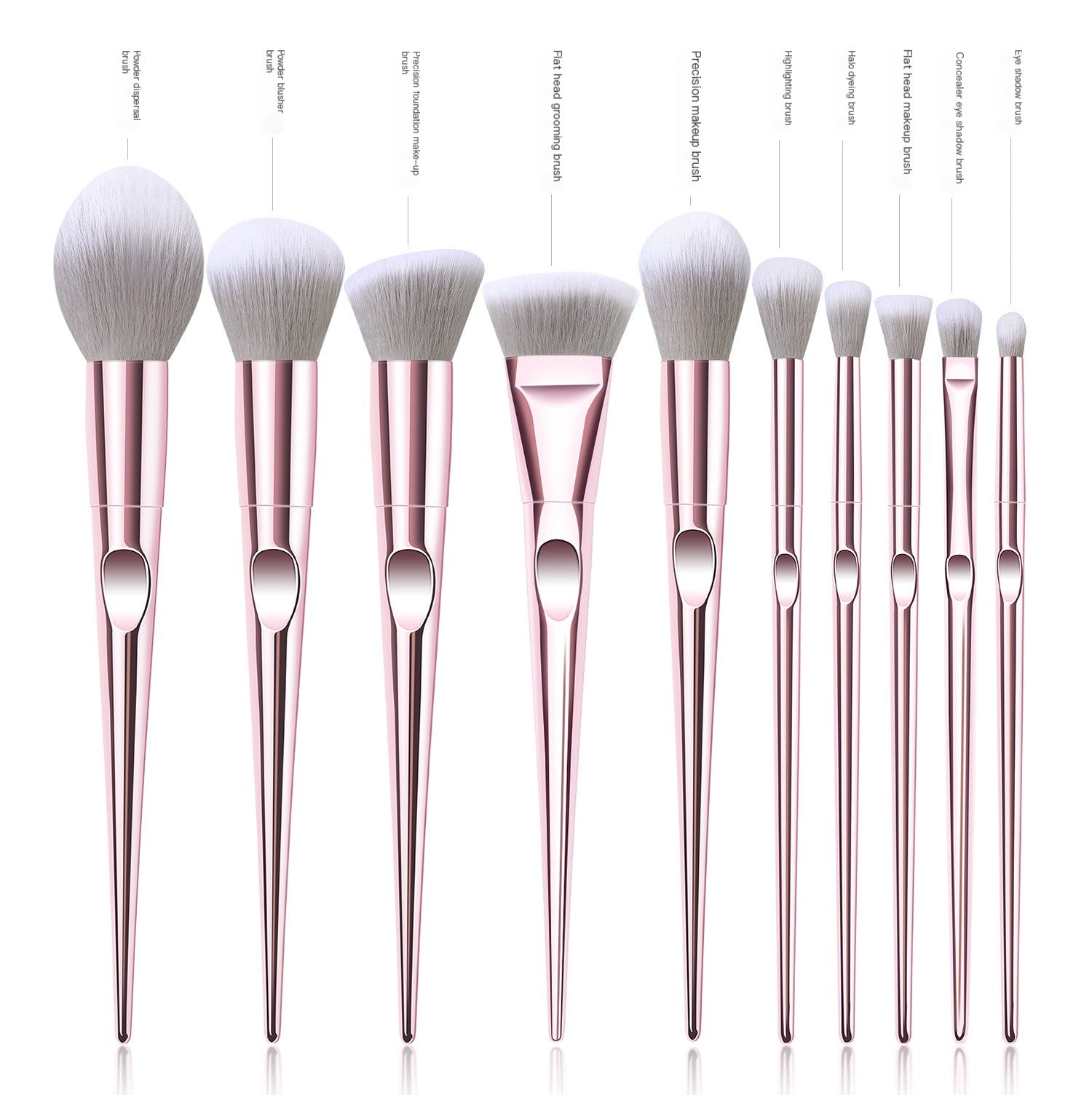Pinceaux Rose Élixir™ – Kit 10 Pièces en Finition Or Rose