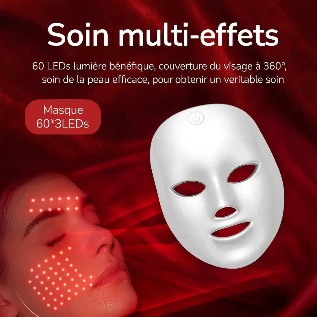 masque LED anti-âge visage