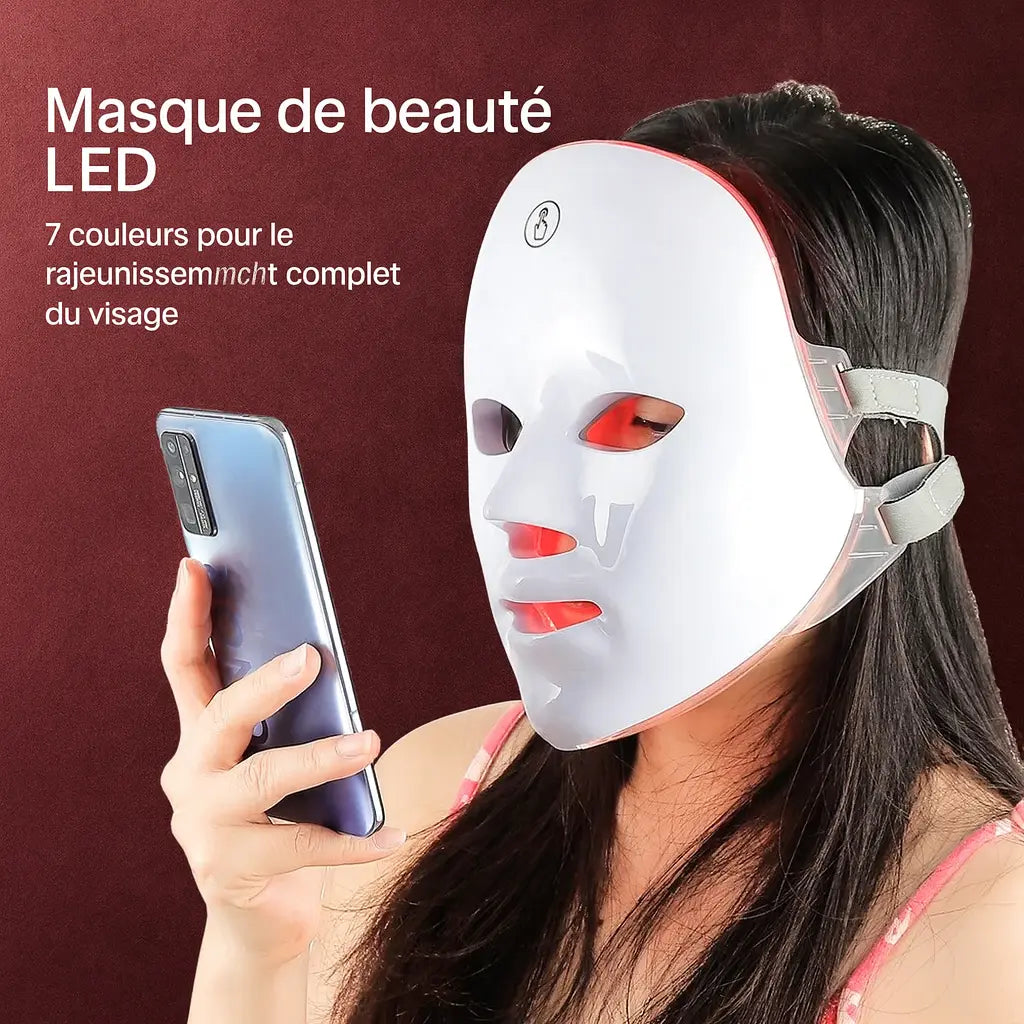 masque LED anti-âge visage