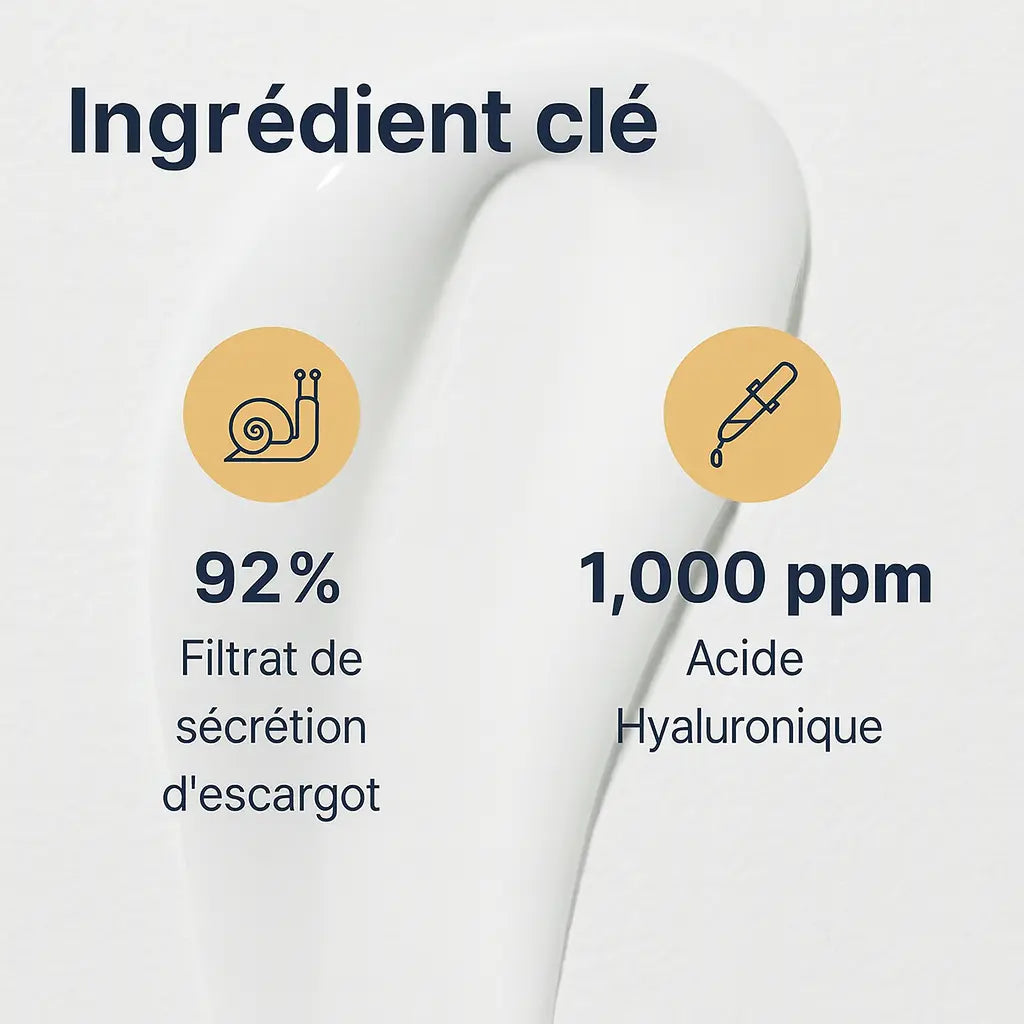 Crème Régénérante à la Mucine d’Escargot 92% – Glow & Réparation