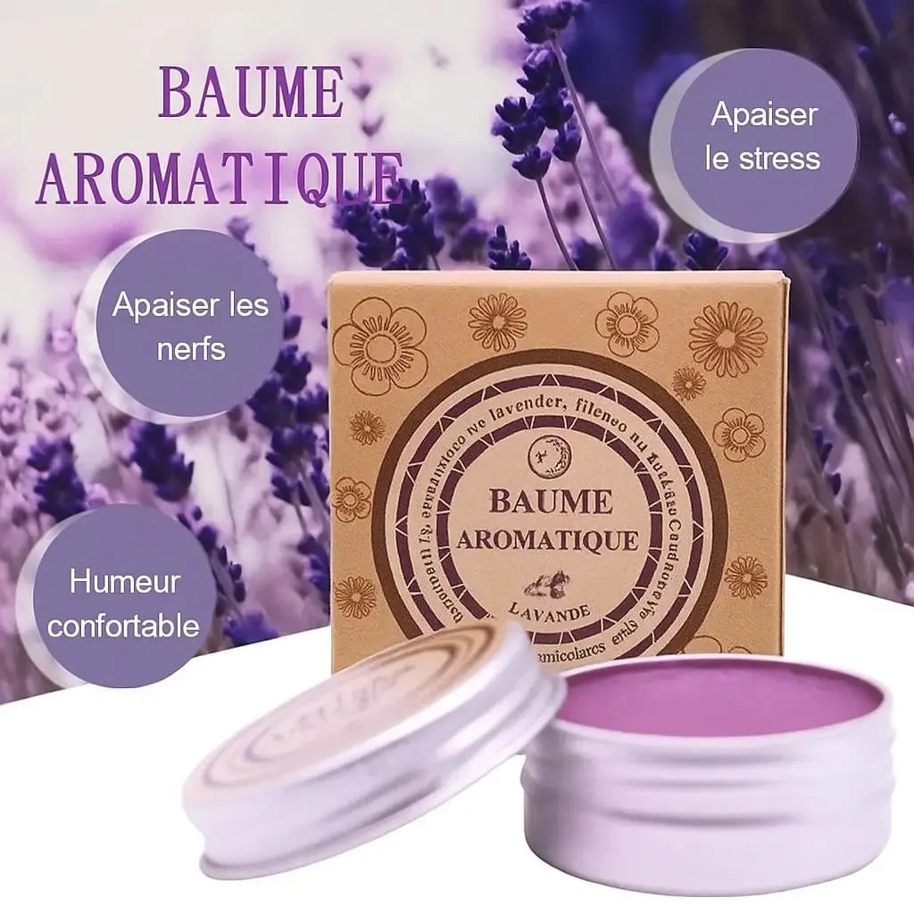 Baume de Sommeil Profond NOSLEN RITUELS présenté sur fond beige avec lavande et texture fondante.