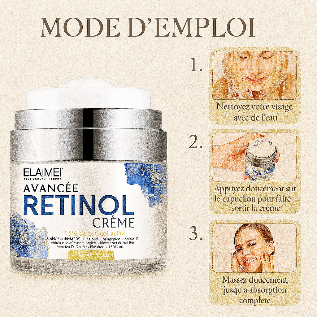 Crème Visage Anti-Âge Rétinol & Acide Hyaluronique